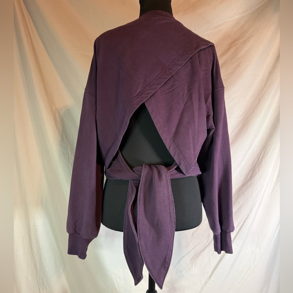 Athleta‎ Yoga Tie-Back Sweatshirt – Agate Purple 🟣🧘‍♀️ - Picture 6 of 6